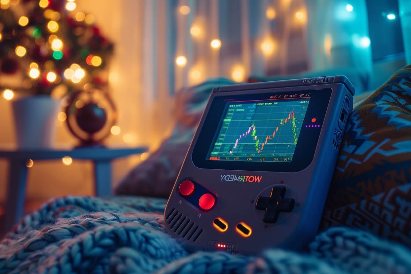 Trader analyzing data